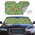 thumbnail image 3 of Lsque Pineapple Car Windshield Sun Shade | Accordion Folding Style Auto Shade for Car Truck SUV Van | Blocks UV Rays Sun Visor Protector | Medium, 3 of 7