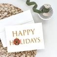 thumbnail image 2 of German Shepherd Red and Black Happy Holidays Greeting Cards and Envelopes Pack of 8 7 in x 5 in, 2 of 3