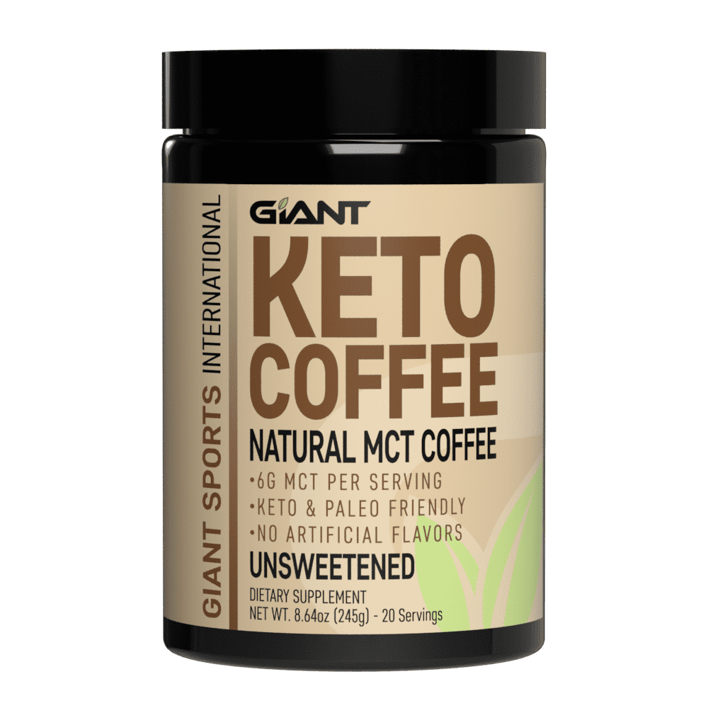 Giant Sports Keto Coffee, Complete Coffee Mix with MCTs, Unsweetened, 20 Servings