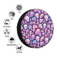 thumbnail image 4 of Logiee cartoon rainbow Skull Print Spare Tire Cover, Universal Wheel Protectors,Waterproof Dust-Proof UV Sun Wheel Tire Cover,Fit for SUV, RV, Travel Trailer, Truck-15 inch, 4 of 6