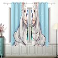 thumbnail image 2 of Dog Bath Towel Curtains Black Out 63 Inch Length Curtains for Sliding Glass Doors Bedroom Living Room 2 Panels Set, 2 of 5