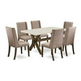 thumbnail image 2 of East West Furniture V-Style 7-piece Wood Kitchen Table Set in Dahlia Purple, 2 of 6