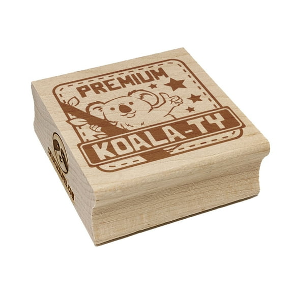 Premium Koala-ty Square Rubber Stamp Stamping Scrapbooking Crafting - Small 1.25in