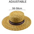 thumbnail image 2 of Sombreros de navegante para mujer, sombrero de paja, ala ancha, disfraz de Halloween y Navidad, 2 of 5