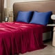 thumbnail image 4 of Funda de almohada de cuerpo de satén refrescante 2-Pack | Terciopelo suave, transpirable, anti-sudor, resistente a las arrugas, amigable con el cabello, todas las estaciones | Azul, Negro, Burdeos,, 4 of 6