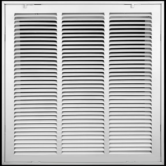 Fits 18x18 Duct Opening | Steel Return Air Filter Grille by Handua [Fixed Hinged] for 1-inch Filters | Vent Cover Grill for Sidewall and Ceiling | White | Outer Dimensions: 20 5/8"W X 20 5/8"H