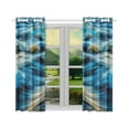thumbnail image 2 of BSDHOME Running Water Window Curtain Kitchen Curtain 26x39 inches (Two Piece), 2 of 3