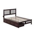 thumbnail image 4 of AFI Tahoe Full Solid Wood Platform Bed with Footboard and 2 Drawers in Espresso, 4 of 5
