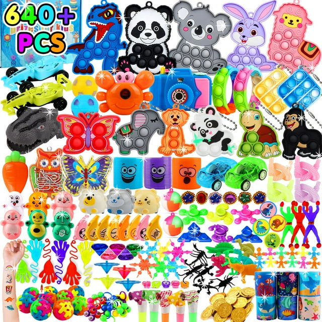 Set de regalos para fiestas Kiss Monkey, 640 unidades, caja del tesoro, juguetes para niños