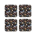 thumbnail image 2 of Balery 4 Pcs Mushrooms And Autumn Leavesleather Coasters Set, Drink Table Cup Coasters For Living Room Kitchen Coffee Decor, 2 of 9