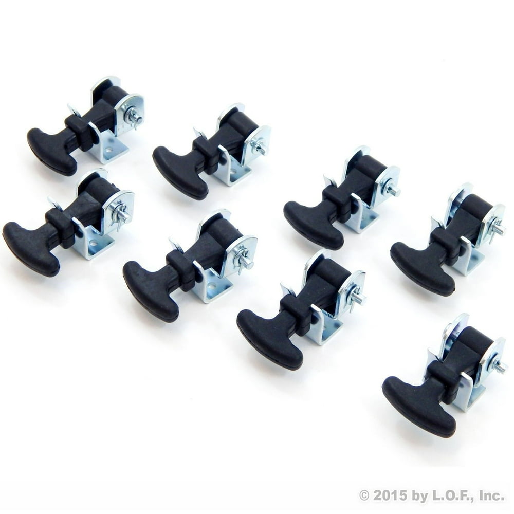 8 Pack Rubber Hood HoldDown Kit 2.5 Inch Mini Easy Grip Draw Latch