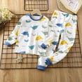 thumbnail image 2 of Gubotare Kids Pjs Cute Pajamas for Girls Long Sleeve & Pants Pj Set Size 7-8 (Light Blue,7-8 Years), 2 of 4