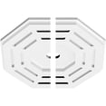 thumbnail image 2 of 12"OD x 1"ID x 4 3/4"C x 1"P Westin Architectural Grade PVC Contemporary Ceiling Medallion, Two Piece, 2 of 11
