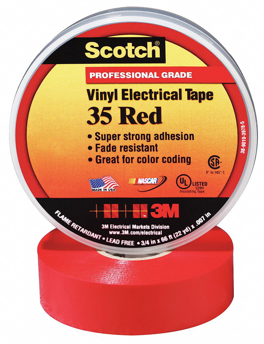 Vinyl Electric Tape 3/4 in x 60 ft x 7 mil Commercial Electric 