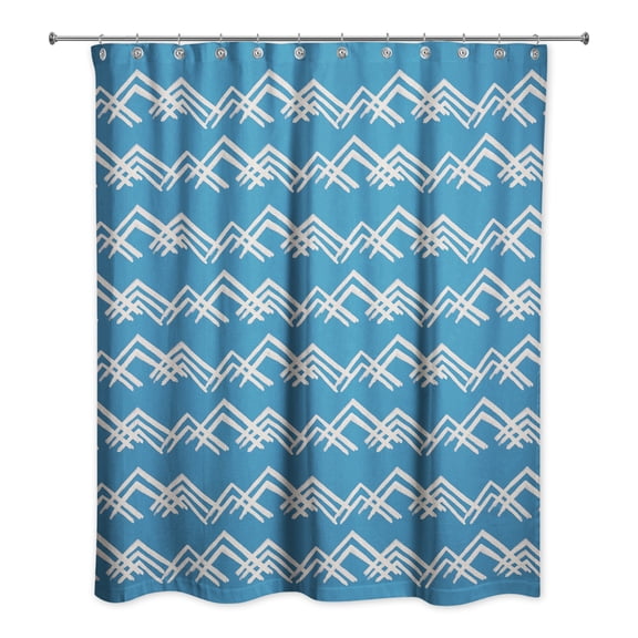 Creative Products Blue Mountain Pattern 71x74 Shower Curtain