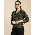 thumbnail image 5 of Moomaya Long Sleeve Shirt Collar Printed Top - Women's Stylish Georgette Top, 5 of 9