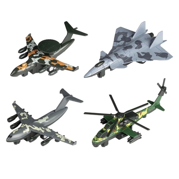 Esquirla 4Pcs Diecast Metal Jet Plane Pullback Mechanism Fighter Toys for Playing Bedroom