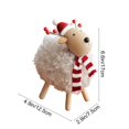 thumbnail image 2 of Edhome Christmas Wooden Sheep Figurine Festive Tabletop Window Display Shelf, B, 2 of 5