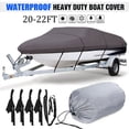 thumbnail image 3 of Waterproof and Sunscreen Heavy Duty Trailerable Boat Cover With Storage Bag Fits V-hull Boats 11-13ft/ 14-16ft/ 17-19ft/ 20-22ft Black/ Red/ Green/ Grey/ Blue, 3 of 13