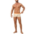 thumbnail image 2 of INSPIRE CHIC Men's Striped Stretch Waistband Comfortable Mid-Waisted Boxer Underwear 30 Light Yellow, 2 of 5