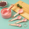 thumbnail image 4 of Rose Gold Stainless Steel Handle Measuring Cups and Spoons Set, 8 Piece Stackable Accurate Tablespoon for Measuring Dry and Liquid Ingredients Small Teaspoon with Plastic Head, 4 of 4