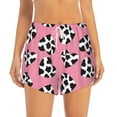 thumbnail image 2 of Daiia heart with cow Pattern Women's 2 in 1 Running Shorts - Lightweight Athletic Workout Gym Yoga Shorts Liner with Phone Pockets-Small, 2 of 7
