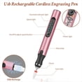 thumbnail image 6 of Engraving Pen with 37 Bits, USB Rechargeable DIY RoseGold, 6 of 7