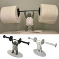 thumbnail image 2 of 3D Printed Mr. T Weightlifter Toilet Paper Holder - Strongman Bathroom Decor, Unique Roll Holder & Roll Dispenser Bathroom Storage, 2 of 5