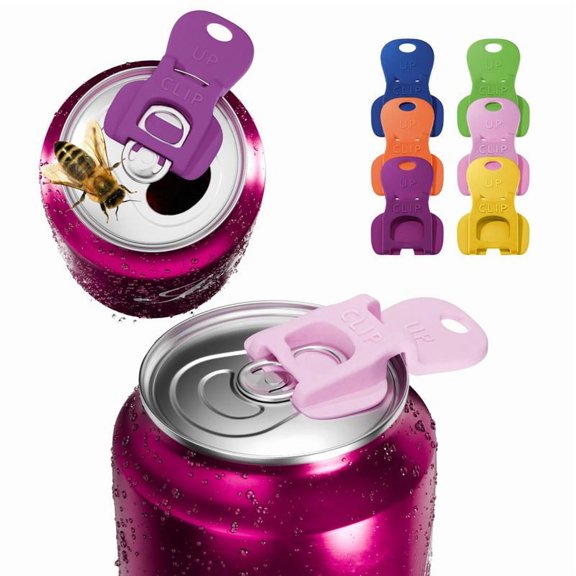 Complete Cover Easy Tab Opener New and Improved 6PK Beverage Barricade 2.0 by  Colorful Drink Can Protector Cap for Soda, Beer, Coke Shields From Bugs, Bees, Dust at the Party, BBQ, Beach