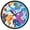 Funny Colorful Blobs, variant on Dailycode Night Light Wall Clock Glow in The Dark 12 inch Battery Operated Silent Luminous Clocks, Cute Cartoon Panda and Rainbow
