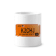 thumbnail image 1 of Carnet de coche en Usa American número patron Titular de cepillo de dientes de cerámica taza de regalo pluma blanco taza 350ml, 1 of 2