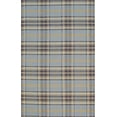 thumbnail image 1 of Blue Tartan Handmade Wool Rug, 1 of 9