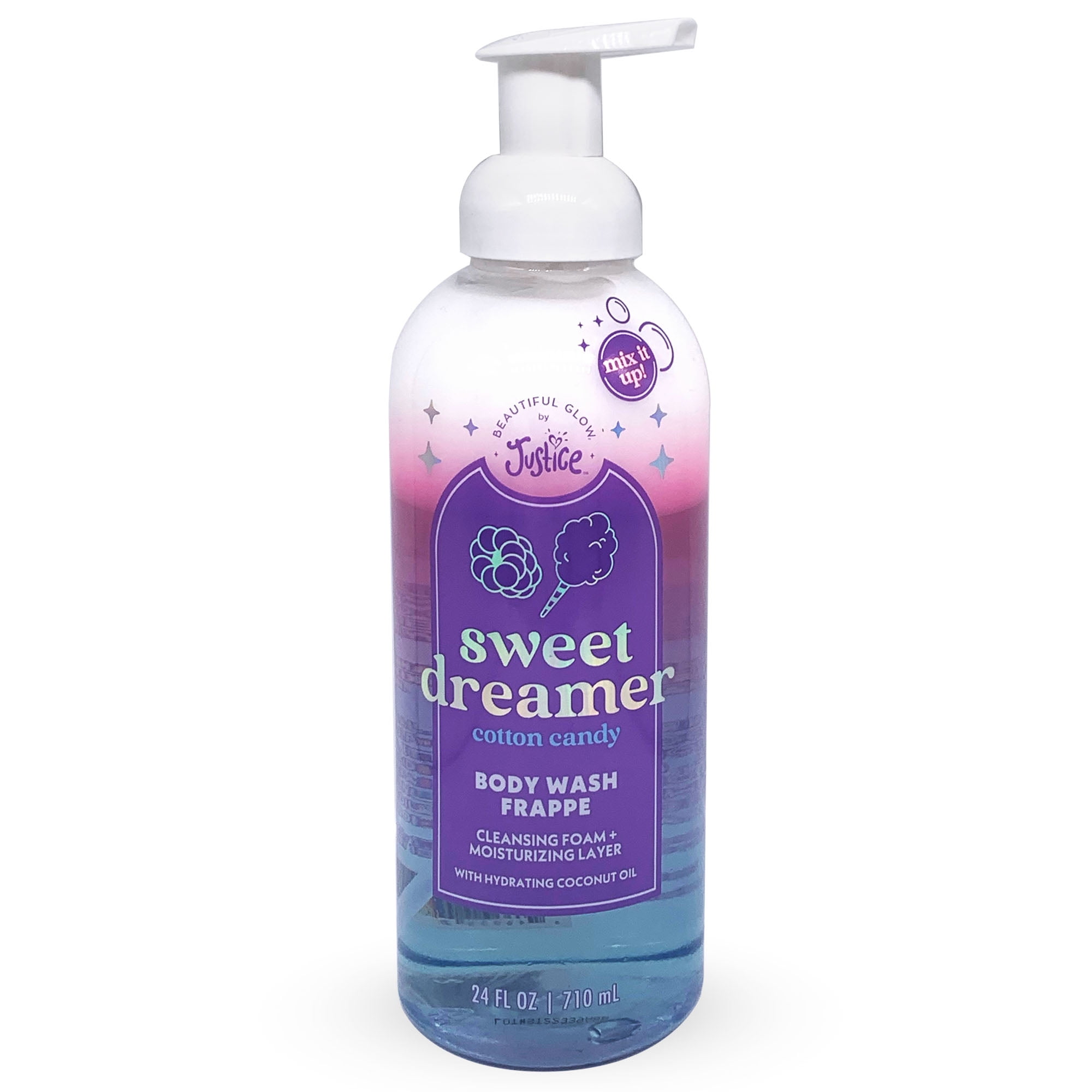 Beautiful Glow by Justice Body Wash Frappe, Cotton Candy, 24 fl oz