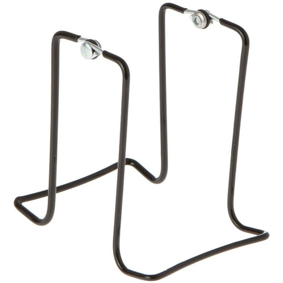 Gibson Holders 2X16 Adjustable Black Wire Dual-Sided Display Easel, Two Opposing Ledges for Holding 2 Items, 5.5" W x 3.625" D x 4.75" H, Pack of 6