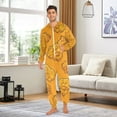 thumbnail image 4 of Fried Chicken Adult Onesie Pajamas Slim Fit Christmas One Piece Suit Pjs for Women and Men Hooded Zipper, 4 of 7