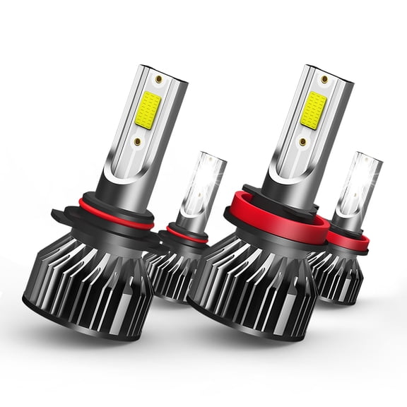 QIPEIZSP fit for TOYOTA 4RUNNER(2006-2020) Headlights,9005/HB3 High Beam H11 Low Beam LED Headlight Bulbs,20000LM 6500K Cool White Lights,Pack of 4