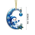 thumbnail image 2 of QISIWOLE Blue Christmas C-Letter Ornaments with Snowman Design, 3.15 Plastic Initial Alphabet Hanging Ornament, Personalized Gift for Christmas Tree Indoor Home Decor, 2 of 7