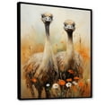 thumbnail image 2 of Designart "Graceful Shadows Of An Ostrich Couple III" Ostriches Floater Framed Canvas Art Print, 2 of 5
