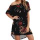 thumbnail image 1 of Vestido largo estampado para mujer, falda, falda de cuello redondo, vestido de mujer Fridja  qw2581, 1 of 7
