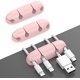 thumbnail image 1 of Paquete de 3 soportes para cable de escritorio, organizador de clip de cable adhesivo fuerte para organizar cable USB/cable de alimentación/cable en casa y coche (rosa) JAMW Sencillez, 1 of 5