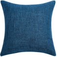 thumbnail image 3 of Set of 2 Dark Blue Pillow Covers Rustic Linen Decorative Square Throw Pillow Covers 18x18 Inch for Sofa Couch Decoration, 3 of 5