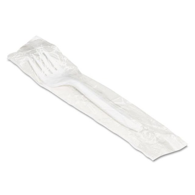 Boardwalk FORKIW Wrapped Polypropylene Forks, White, 1000/Carton