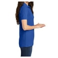 thumbnail image 3 of Womens Core Blend Cotton/Polyester Pique Polo Royal Large, 3 of 6