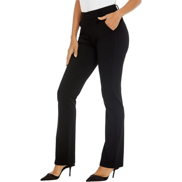 GFDYREE Pantalon Habillé Bootcut Extensible pour Femmes