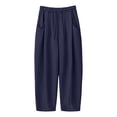 thumbnail image 3 of ClodeEU Women's Drawstring Elastic Waist Jogger Pants,Casual Loose Solid Color Pant With Pockets ,Women's Plus L, 3 of 5