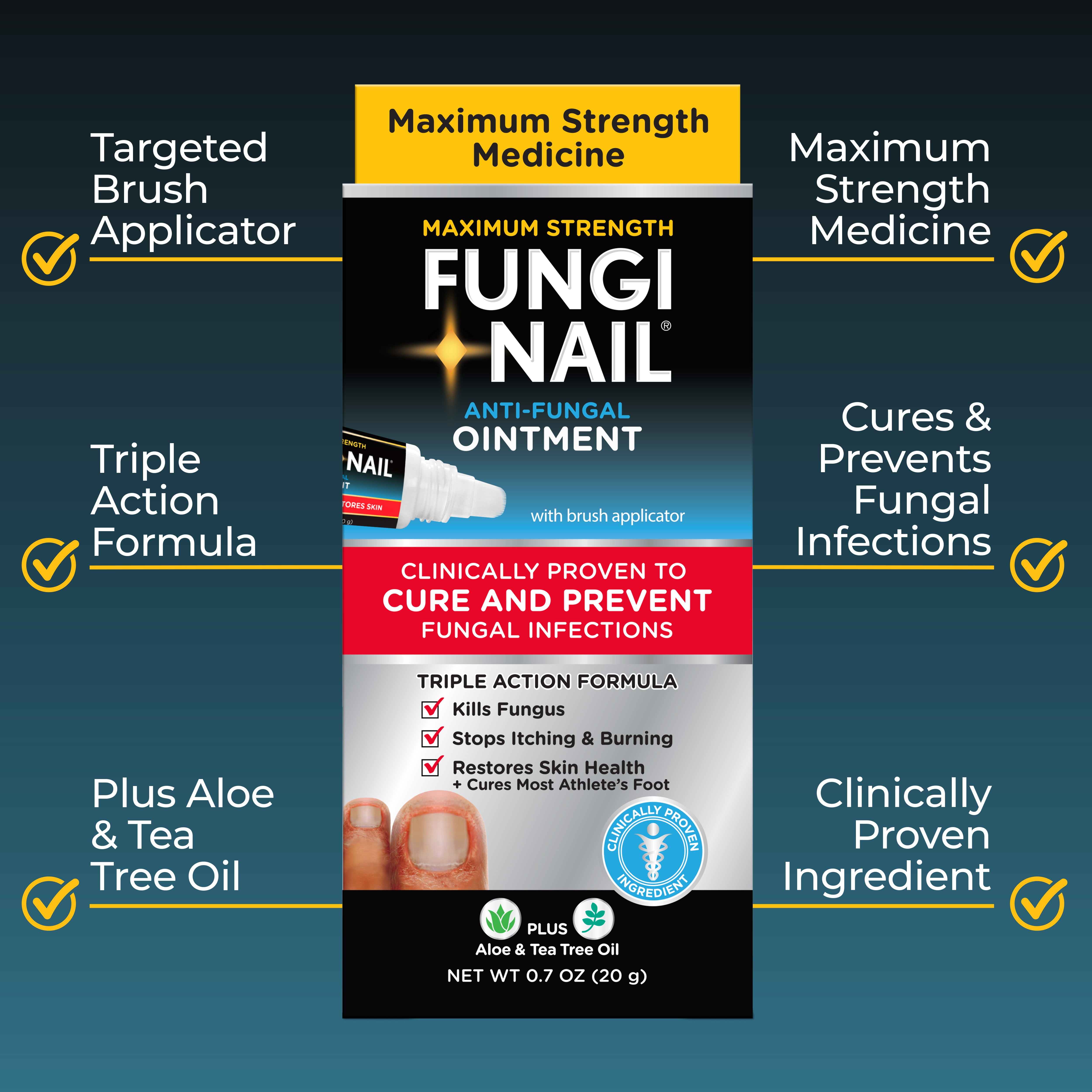 Fungi Nail Anti-Fungal Ointment with Tolnaftate, 0.7oz