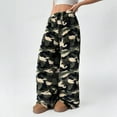 thumbnail image 2 of Hearthz Pajama Pants Fuzzy Camouflage Fuzzy Fleece Cozy Elastic Waist Wide Leg Sleep Pants with Pockets Fall Winter Warm Pj Soft Sleep Bottoms, 2 of 5