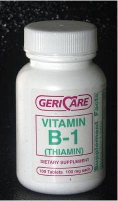 McKesson Brand Vitamin B-1 Supplement 100 mg Strength Tablet, Bottle of 100