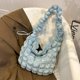 thumbnail image 1 of Bolso Bandolera Mujer Nube Plisado Acolchado Hilo Bordado (Azul Claro) Sywqhk Para Estrenar, 1 of 3