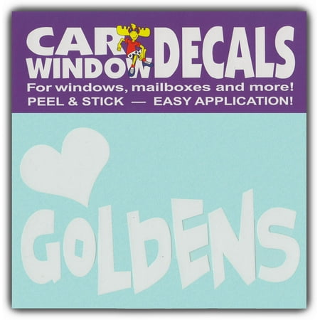 Car Window Decals: I Love Goldens | Retrievers Dogs | Stickers Cars Trucks